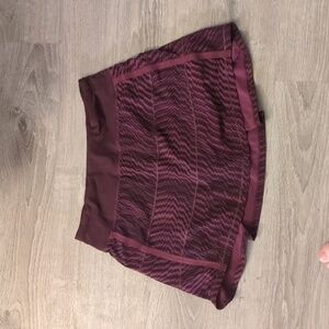 Lululemon Pace Rival Skirt II Shifted Horizon Red Grape Black / Bordeaux 4 Tall